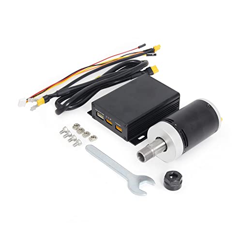 CNC-Spindelmotor-Kit, CNC-Kit Bürstenloser DC-Spindelmotor 24 V 12000 U/min + Antriebsplatine + Spannzangenhalter installiert for Serie 3018 (Pro). für CNC-Fräsmaschine von DIKAMAN