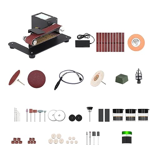 DIKAMAN Doppelschleifmaschine, Bandschleifer, 350W/250W Bandschleifer Elektrische Schleifpoliermaschine Schleifschleifer Schleifmaschine Kleine Sandbandmaschine zum Schärfen(250W Various) von DIKAMAN