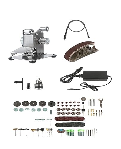 DIKAMAN Doppelschleifmaschine, Bandschleifer, Bandschleifer DIY Elektroschleifer Polierer Tragbare Maschine Schleifen Bandschleifer Maschine Kantenschärfer Maschine Bandschleifer zum Schärfen(Set 5) von DIKAMAN