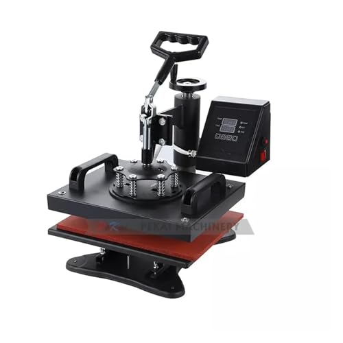 DIKAMAN Heißpressmaschine, 23 * 30CM Transferpresse Maschine, Promotion Sublimation Wärmeübertragungsdrucker for Kleidung für Wärmeübertragungsprojekte(Rood) von DIKAMAN