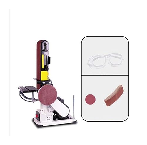 Doppelschleifmaschine, Bandschleifer, 500W 100x933mm Schleifbandmaschine Multifunktionsschleifmaschine Mini Elektrobandschleifmaschine Bandschleifmaschine Schleif- Und Poliermaschine zum Schärfen(Gene von DIKAMAN