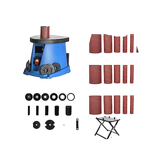 Doppelschleifmaschine, Bandschleifer, Schleifmaschine, Holzbearbeitung, Schleifen, 2000 U/min, Desktop-Sandsäulenmaschine, Wellensandmaschine, Sandbandmaschine, Sandstabmaschine zum Schärfen(Package5) von DIKAMAN