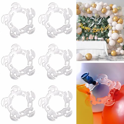 Ballon-Clips für Bogen, Ballonständer-Set, Ballon-Blumenclips, Zahlengirlande, Ballonsäulenrahmen für Halloween, Weihnachten, Schwimmer, Tischfuß, Ballon-Halter, Kunststoffdekoration, 50 Stück von DILUSILK