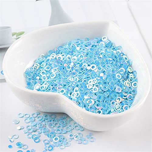 Pailletten, Pailletten for Basteln, 2000 Stück, bunte runde Kreise, Pailletten, Nageldekoration, Nähen, Hochzeitskleid-Accessoires, DIY-Nähmaterial(Blue) von DIMEIYAN