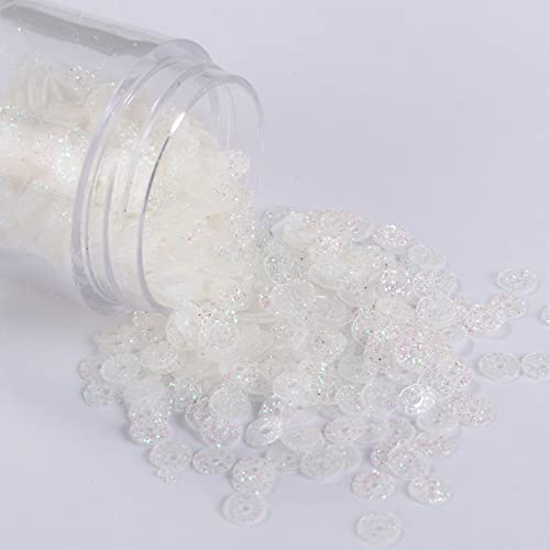 Pailletten, Pailletten for Basteln, 30 g (6000 Stück)/Packung 0,15 Zoll Flash-Pulver PVC-Glitzer-Pailletten Näh-Bastel-DIY-Zubehör for Kleidungsstücke(White) von DIMEIYAN