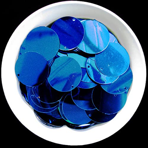 Pailletten, Pailletten for Basteln, 300 Stück, 2,5 cm, große, runde Pailletten for Basteln, PVC, flach, rund, DIY, Lentejuelas, Pailletten, Nähen, Zubehör for Hochzeitskleider(Dark Blue) von DIMEIYAN