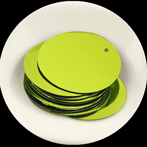 Pailletten, Pailletten for Basteln, 300 Stück, 2,5 cm, große, runde Pailletten for Basteln, PVC, flach, rund, DIY, Lentejuelas, Pailletten, Nähen, Zubehör for Hochzeitskleider(Light Green) von DIMEIYAN