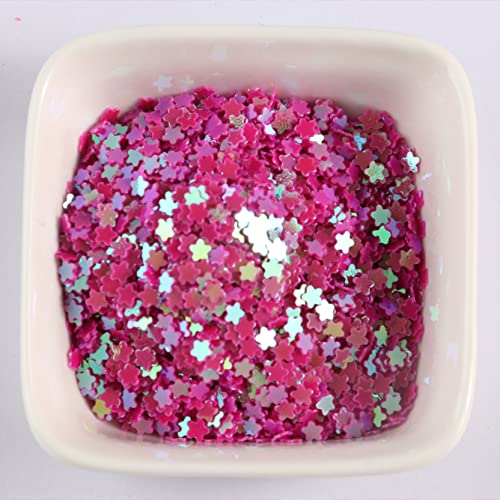 Pailletten, Pailletten for Basteln, 3000 Stück Pflaumenblüten-Pailletten, magische Farbverzierungen, Pailletten, Handarbeitsdekorationen, DIY-Nähmaterial, Nagelkunst(Rose Red) von DIMEIYAN