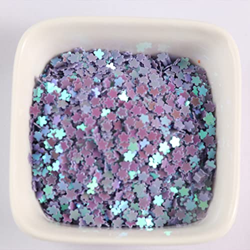 Pailletten, Pailletten for Basteln, 3000 Stück Pflaumenblüten-Pailletten, magische Farbverzierungen, Pailletten, Handarbeitsdekorationen, DIY-Nähmaterial, Nagelkunst(Violet) von DIMEIYAN