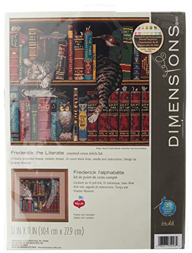 Dimensions FRED'CK The Literate Zählmusterpackung mit Zählmuster, Baumwolle und Aida, Mehrfarbig, 1 von Dimensions