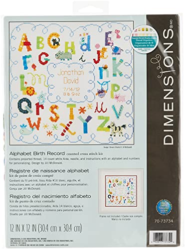 DIMENSIONS 70-73734 B/REC ALAPHABET, Fabric, White, Pastels von Dimensions