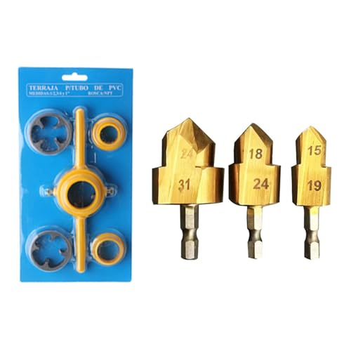 Wasserrohr Expansion Bohrer Schraubenschlüssel Set Loch Expanding Tool Pipe Lifting Drill Bit Wrench Water Pipe Drilling von DIMITU