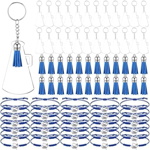 DINESA Cheerleader-Geschenke, 24 Acryl-Schlüsselanhänger mit 24 Cheerleader-Armbändern für und Mädchen, Cheerleader-Geschenke von DINESA