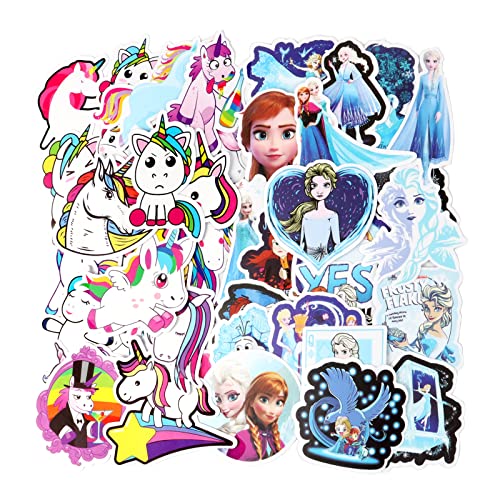 100 Stücke Einhorn Sticker Aufkleber, Sticker Mädchen, Cute Stickers für Laptop, Aufkleber Kinder, Sticker Kinder Mädchen, Sticker Set For Koffer, Laptop, Wasserdicht, Sticker Aesthetic von DINGFENG