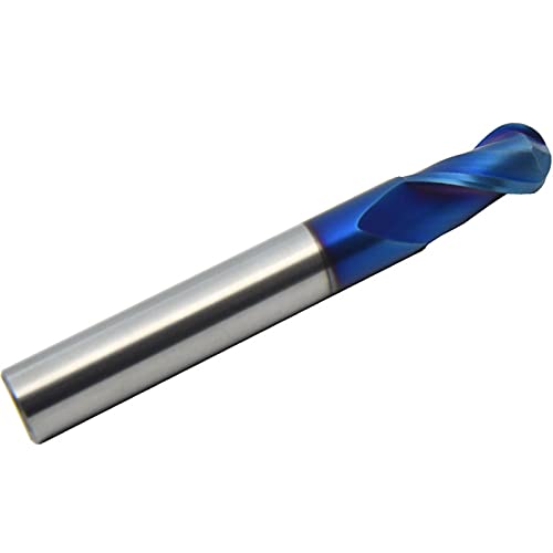 DINGGUANGHE-CUP Ball Nase Endmills Frässchneider Legierung Beschichtung Wolframstahlwerkzeug CNC Maching HRC65 Top Frässchneider Stahl (Cutting Edge Diameter : 1PCS, Dimensions : R2.5X5DX50L 2T) von DINGGUANGHE-CUP