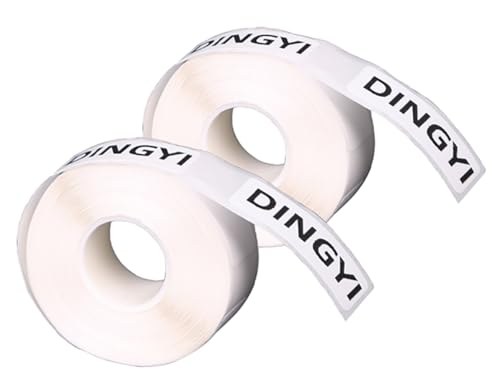 DINGYI 2 Rollen kompatibel mit Phomemo D35 Etiketten, weiß, klebrig, wasserdicht, 12 x 30 mm, 230 Etiketten, P Thermodruckerpapier für Bürobedarf, Schule, Zuhause (2) von DINGYI