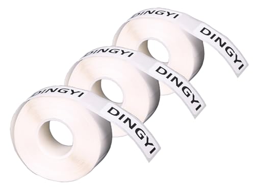 DINGYI 3 Rollen D30 Etikettenband, kompatibel mit D30-Etiketten, weiß, klebend, wasserdicht, 12 mm x 30 mm, 690 Etiketten, Thermodruckerpapier für Büro (3, 12 x 30 mm) von DINGYI