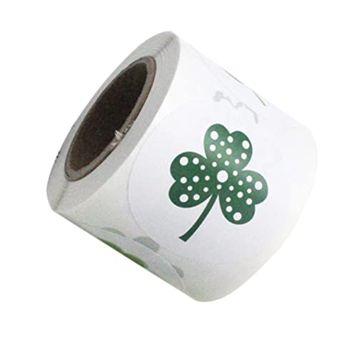 DINHEAROM 500 Stück 1 Rolle Festival-Aufkleber personalisierte sticker personalisierte aufkleber Paddy-Tag-Aufkleber Etiketten Kleeblatt-Siegelaufkleber St Patrick Tagesaufkleber Green von DINHEAROM