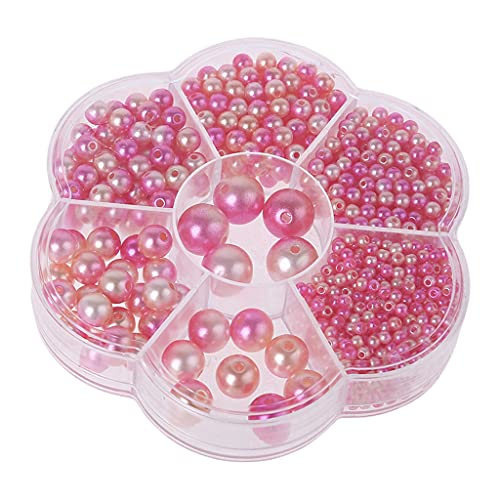 1 Box 1150pcs Imitation Pearl Mermaids Gradientenfarben Perlen Für Handwerk Und Schmuck 3/4/5/6/8/10/12mm von DINSOAVR