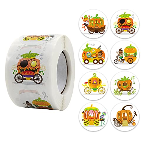 DINSOAVR 500pcs Halloween Kürbisaufkleber Horror Sealing Etiketten Für Scrapbooking Geschenkverpackung Backen von DINSOAVR