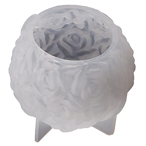 Kerze Silikonformen 3D Rose Blumenball Duft Kerzenform Für Aromatherapie Handgefertigte Seife Making Craft Home Decor von DINSOAVR