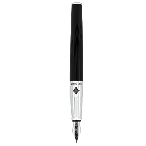 DIPLOMAT CLR Füllhalter Lack Schwarz/Federstärken: M/Füllfederhalter/Handgefertigt/mit Geschenkbox/Füllhalter Füller Fountain Pen, 1 Stück (1er Pack) von DIPLOMAT