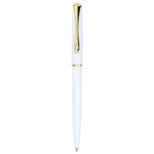 DIPLOMAT - D40705040 - Kugelschreiber Traveller Weiß und Goldfarben - Schick und elegant - 5-Jahre-Garantie - Langlebig - Weiß und Goldfarben von DIPLOMAT