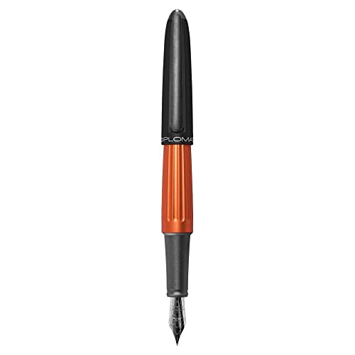 DIPLOMAT Füllfederhalter Aero Orange Schwarz - F/mit Geschenkbox/Füllhalter, 1 Stück (1er Pack) von DIPLOMAT