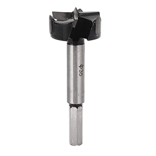 Scharnier weiliges Bit 35mm 3 Flöte zementiertes Carbid Forstner Bohrer effizienter Holzbearbeitungslochöffner für Möbel Holz schwarz 1.38in Scharnier weiliges Bit 35mm 3 Flöte zementiertes Carbid Forstner Bohrer effizienter Holzbearbeitungslochöffner für Möbel Holz schwarz 1.38in von DIRBAK