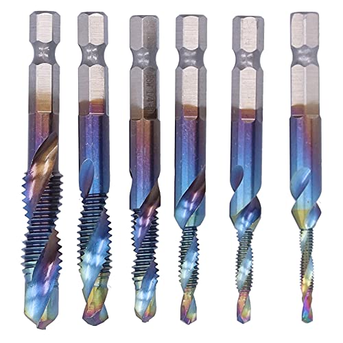 TAP -Bohrbit Bit Set Hochgeschwindigkeit Stahl Spiralhahnbohrer Bits Kombination Bohrklopfbits für Holzmetallen Aluminiumplatten Eisenblau 6pcs TAP -Bohrbit Bit Set Hochgeschwindigkeit Stahl Spiralhahnbohrer Bits Kombination Bohrklopfbits für Holzmetallen Aluminiumplatten Eisenblau 6pcs von DIRBAK