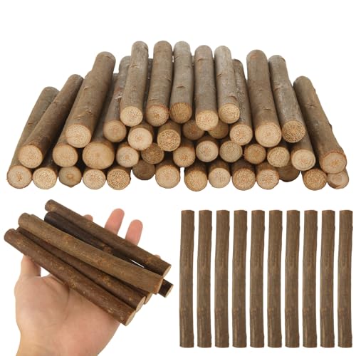 DIRBUY 100 Stück 15,2 cm Holzstäbchen – Holzstäbchen zum Basteln – 1,1–1,5 cm im Durchmesser, natürliche Zweige für Heimwerker, rustikale Heimdekoration, Schulprojekte von DIRBUY