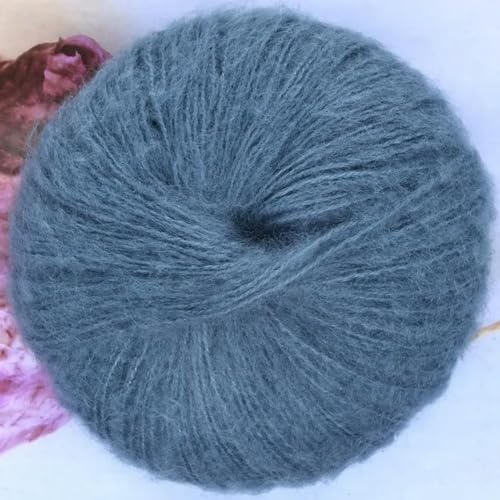 250 g/Menge, 10 Knäuel, DIY, dünnes, weiches Mohair-Garn, Pluah-Garn, Handstricken, Weben, Häkelgarn, 60% Mohair, 40% Acryl von DIRKES