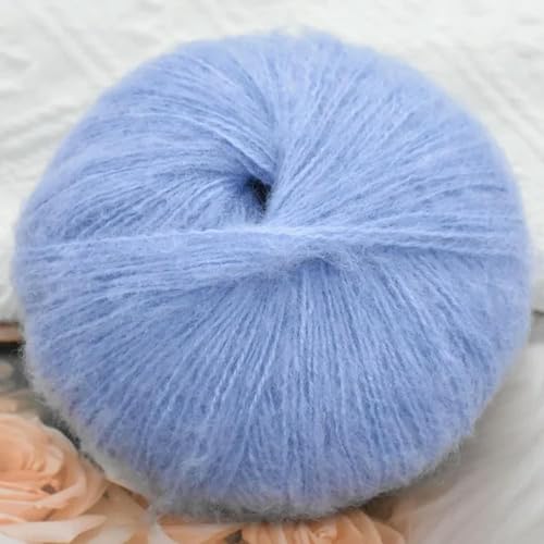 250 g/Menge, 10 Knäuel, DIY, dünnes, weiches Mohair-Garn, Pluah-Garn, Handstricken, Weben, Häkelgarn, 60% Mohair, 40% Acryl von DIRKES