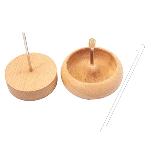 Perlenspinner aus Holz, Perlenschale, Holzperlengerät, manuelle Perlenschale, Perlenspinner mit Nadeln, Perlenspinner aus Massivholz, Schnellladeset, Perlenschale, Stoff von DISPRA