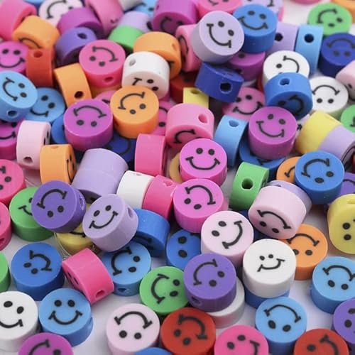 10 mm Polymer Clay Beads Loose Beads for Jewelry Making Handmade Charm Bracelet Necklace Kids DIY Accessories 30/50/100pcs-3, 100pcs von DITCHIL