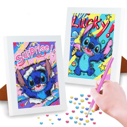 5D DIY Diamond Painting Kinder mit Rahmen, DIY Karikatur Diamond Painting Set, Diamond Painting Set, Malen Nach Zahlen Diamant Painting Kinder Erwachsene, Bilder Arts Craft für Home Wand Decor von DIUKES