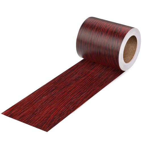 1 Rolle Holzmaserung Boden Reparatur Klebeband Holzoptik 5 Cm X 5 M Selbstklebendes Holzband Realistische Holzmaserungsband Für Die Reparatur Von Holzböden Tisch Stuhl Türen Möbel(Rote Eiche) von DIVINA VITAE