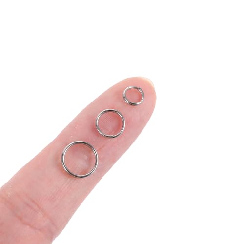 300 Stück Schlüsselringe Klein 6/8/10 Mm Edelstahl Mini Biegeringe Mit Doppelschlaufen Kleine Metallringe Geteilter SchlüSselring Mini-Metallringe FüR Bastelarbeiten Schmuckherstellung von DIVINA VITAE