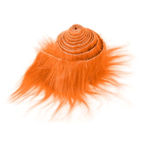 Furry Faux Precut Strips 5 x 150cm Kunstfell zum Basteln Orange Kunstleder Plüsch Craft Plüschstoff fur Gnome Beard Santa Hair Dwarf DIY für Weihnachten Halloween Cosplay Kunstfell von DIVINA VITAE