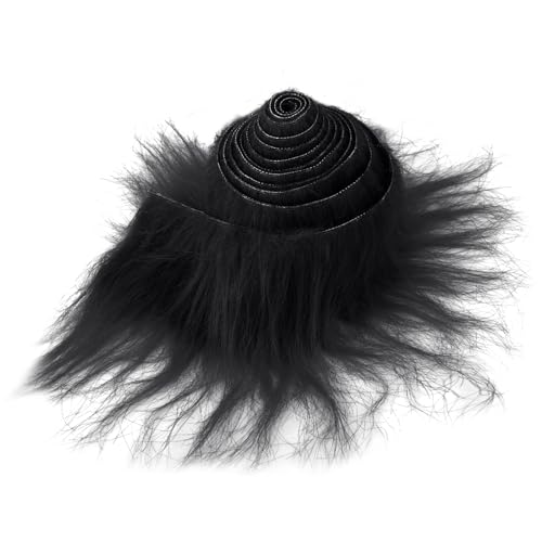 Furry Faux Precut Strips 5 x 150cm Kunstfell zum Basteln Schwarz Kunstleder Plüsch Craft Plüschstoff fur Gnome Beard Santa Hair Dwarf DIY für Weihnachten Halloween Cosplay Kunstfell von DIVINA VITAE