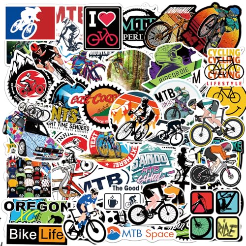 DIWSO 100 Stück Straßenradfahren und Mountainbike Aufkleber für Laptop, Skateboard, Wasserflasche, Fahrrad, Computer, Graffiti, Teenager, Junge, Wasserfest von DIWSO