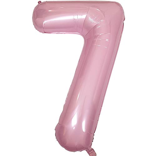 DIWULI Luftballon 7 Geburtstag XXL Rosa - Zahl 7 Ballon DIWULI Luftballon 7 Geburtstag XXL Rosa - Zahl 7 Ballon von DIWULI
