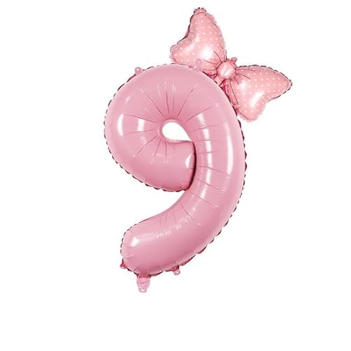 DIWULI Luftballon 9 Geburtstag XXL - Schmetterling Rosa Zahl DIWULI Luftballon 9 Geburtstag XXL - Schmetterling Rosa Zahl von DIWULI