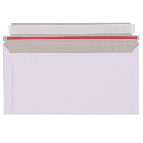 100x Großbrief 250x160mm Umschläge Brief DIN Lang Pappe Karton Versandtaschen Selbstklebend weiss A1 B2 A5 Vollpappe Maxibrief von DIY-24H