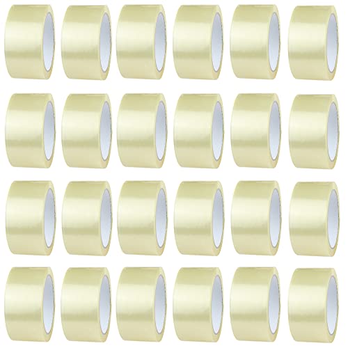 DIY-24H LEISE ABROLLEND Klebeband Transparent 50mm breit, 66 Meter, Stärke: 46my Packband Paketband Paketklebeband Klar Universalklebeband zum Verpacken von Paketen, Profi-Qualität (24 Rollen) von DIY-24H