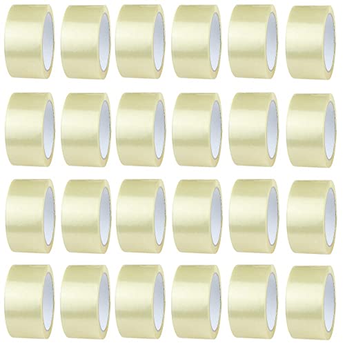 DIY-24H LEISE ABROLLEND Klebeband Transparent 50mm breit, 66 Meter, Stärke: 46my Packband Paketband Paketklebeband Klar Universalklebeband zum Verpacken von Paketen, Profi-Qualität (24 Rollen) von DIY-24H