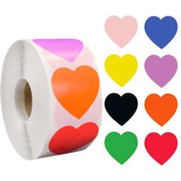 100-500pcs Chroma Heart Labels Stickers Color Code Dot Labels Stickers 1 Inch Red,blue,pink,black,custom Stickers Stationery