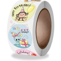 100-500pcs "Happy Birthday" Sticker Envelope Sealing Label Sticker Color Waterproof Sticker Party Party Gift Sticker