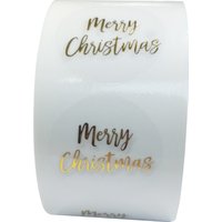 100-500pcs Round Clear Merry Christmas Stickers Thank You Card Box Package Label Sealing Stickers Wedding Decor Stationery