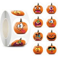 100-500pcsHalloween Pumpkin Ghost Round Handmade Packaging Sealing Label Sticker DIY Halloween Gift Stickers Halloween Decor